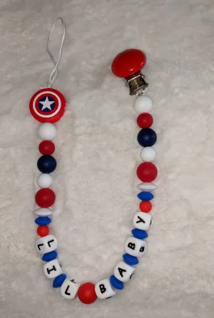 Lil Baby Hero Silicone Teether Pacifier Clip