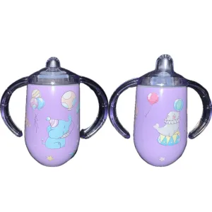 Lil Circus Elephant 10oz Stainless Steel Sippy Cup