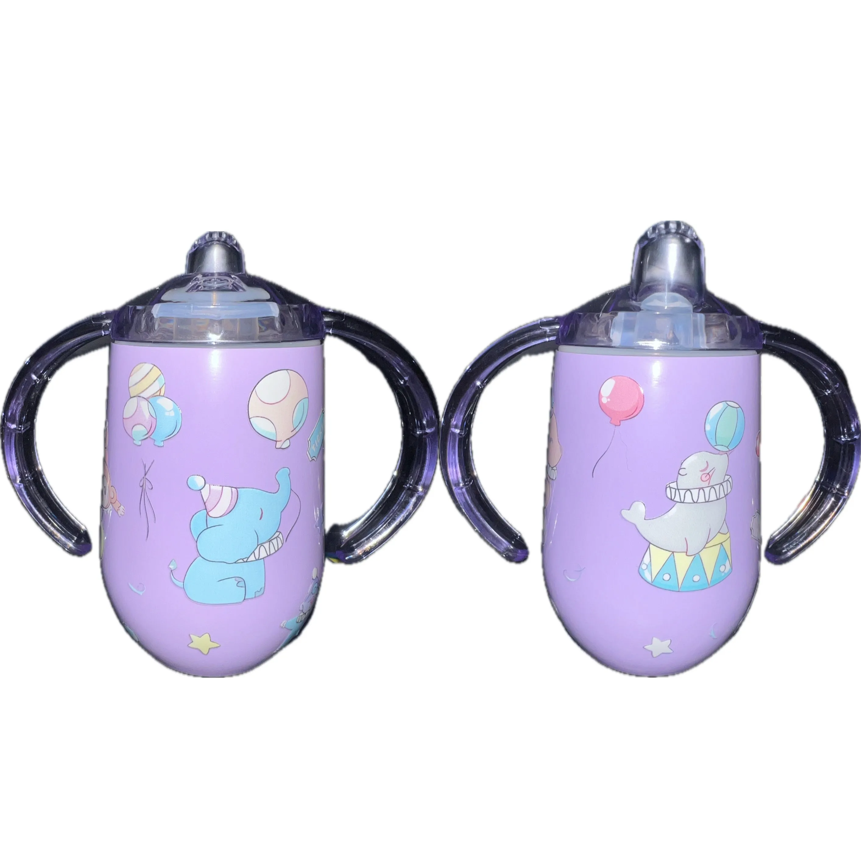 Lil Circus Elephant 10oz Stainless Steel Sippy Cup