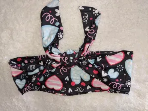 Lil Valentine Hearts Fabric Hairband