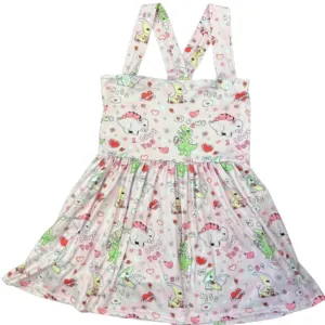 Love Dinosaur Suspender Skirt Dress