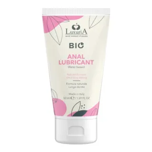 Lubrifiant anal LUXURIA Bio Anal Lubricant. formulă naturală pe bază de apă. cu efect de lungă durată. 50 ml (roz)
