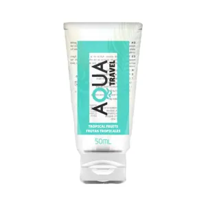 Lubrifiant cu aromă AQUA TRAVEL Tropical Fruits. pe bază de apă. cu gust delicios de fructe tropicale. 50 ml