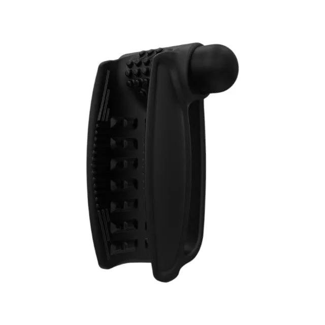 Masturbator BATHMATE Hand Vibe. texturat pentru stimulare intensă. vibrator bullet inclus cu 10 funcții de vibrație. negru
