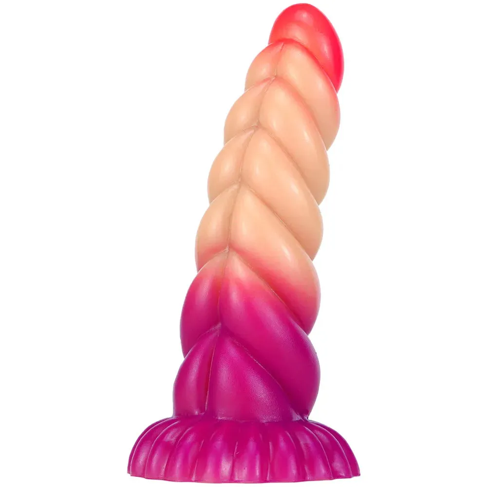 Monster Anal Dildo Butt Plug - Sprial Silicone Fantasy Dildos Vagina Prostate Massager