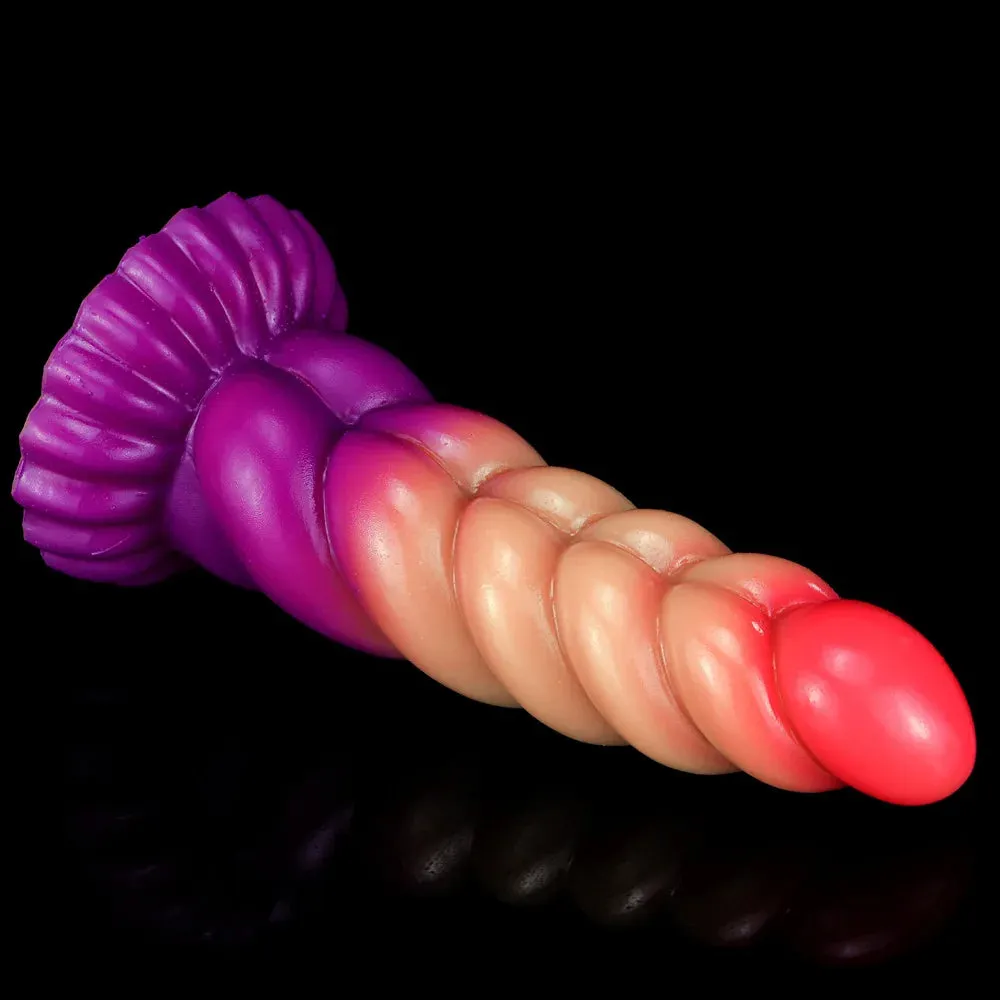 Monster Anal Dildo Butt Plug - Sprial Silicone Fantasy Dildos Vagina Prostate Massager