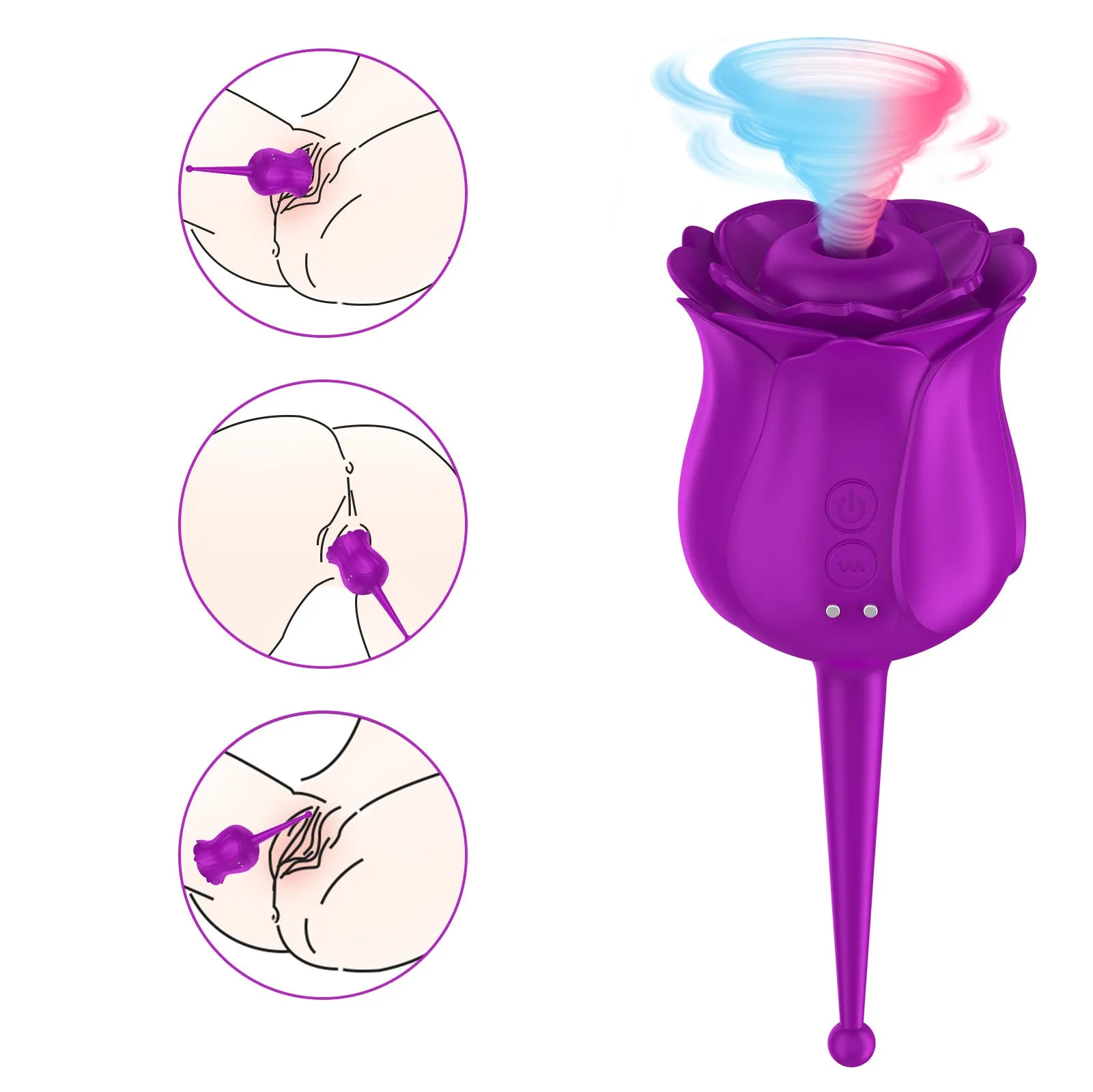 Nipple Clit Sucking Stimulator Rose Toys - Fantasy Petal Women Vibrator Gifts