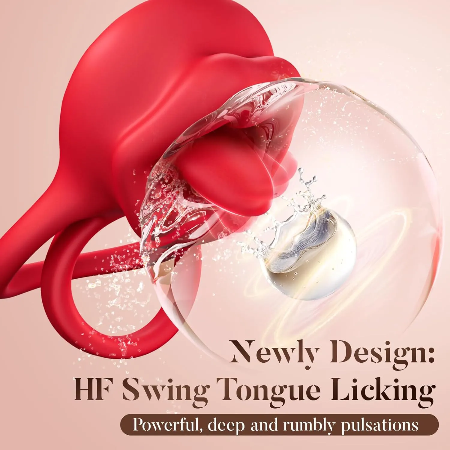 Noir Lover - Tongue Licking Vibrating Cock Ring For Couples & Solo Play