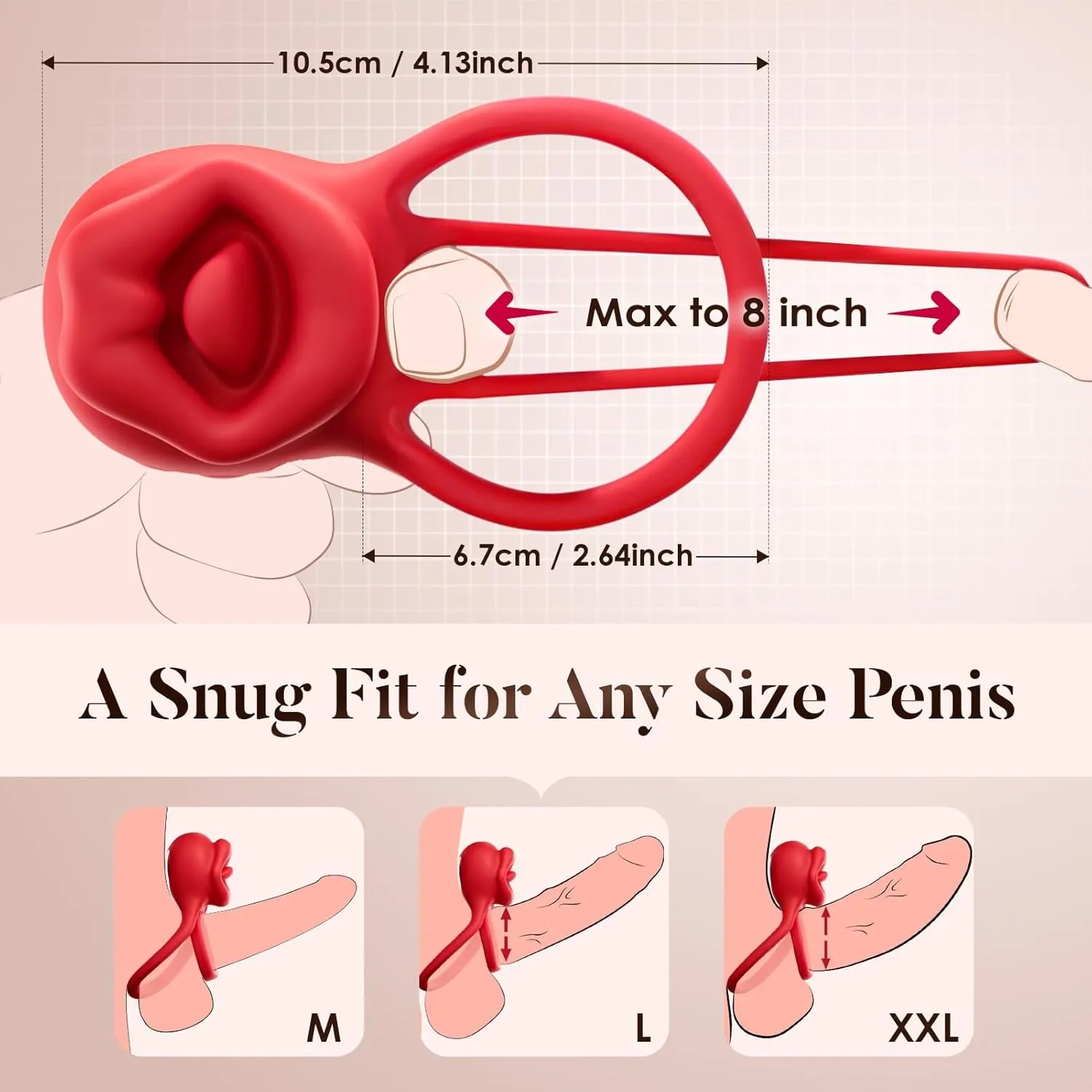 Noir Lover - Tongue Licking Vibrating Cock Ring For Couples & Solo Play