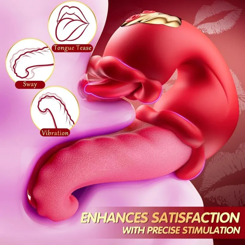OctoLick Tongue Thrusting Vibrators for Female Couples Games