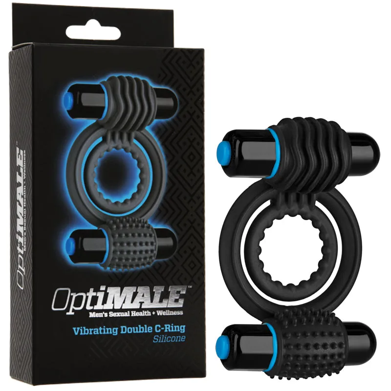 OptiMALE * Vibrating Double C-Ring Black