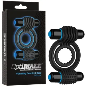 OptiMALE * Vibrating Double C-Ring Black