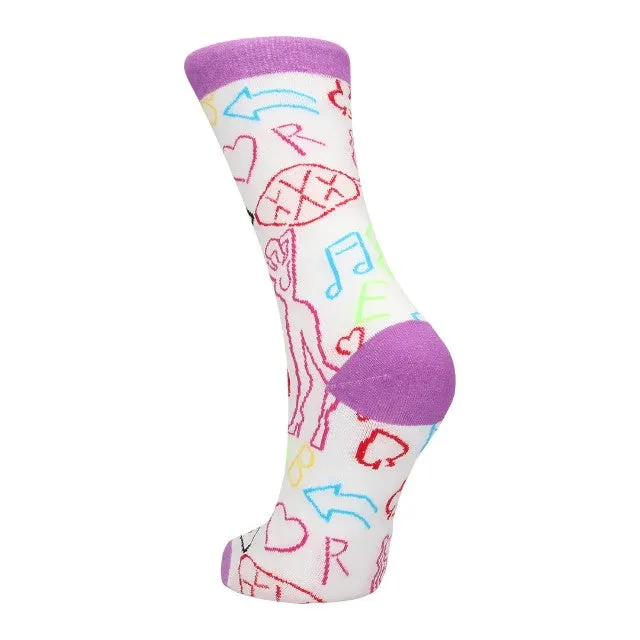 Șosete cu temă sexuală SEXY SOCKS Strip Poker. pentru bărbați. perfecte ca un cadou sexy și amuzant. mărimea 42-46. multicolor