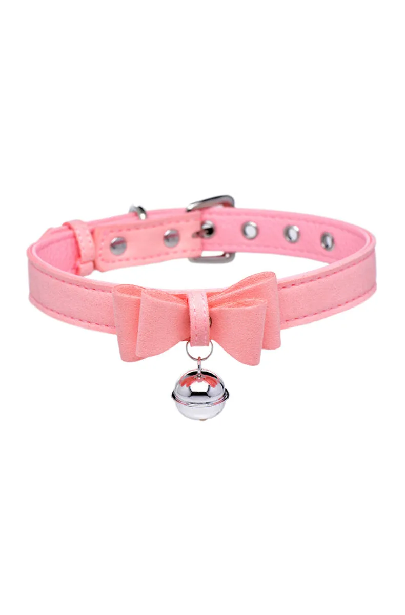 Pink Kitty Cat Bell Collar