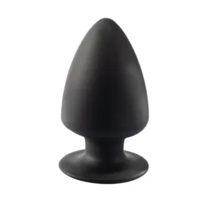 Plug anal SILEX-D S Plug Model 1. din silicon premium. reactiv la căldură. lungime 8.5 cm. diametru 5.2 cm. negru (mărime S)