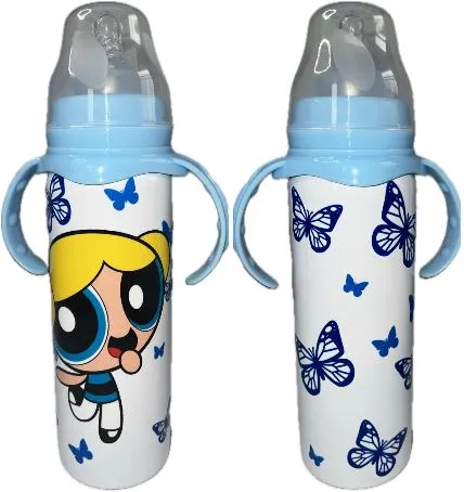 Power Girl Blue 8oz Stainless Steel Bottle