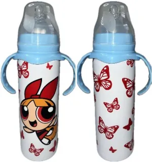 Power Girl Orange 8oz Stainless Steel Bottle