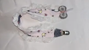 Princess Kitty Plush Ruffle Deluxe Pacifier Clip