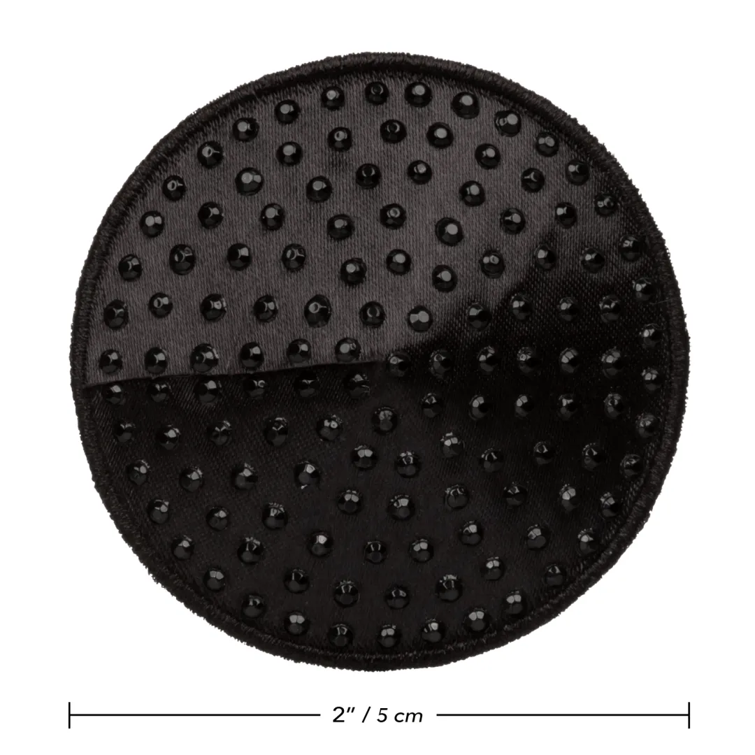 Radiance™ Round Reusable Black Pasties with Gem Accents