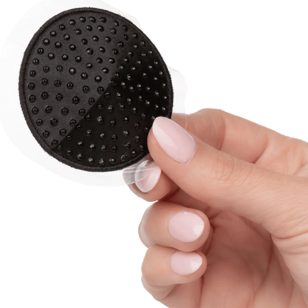 Radiance™ Round Reusable Black Pasties with Gem Accents