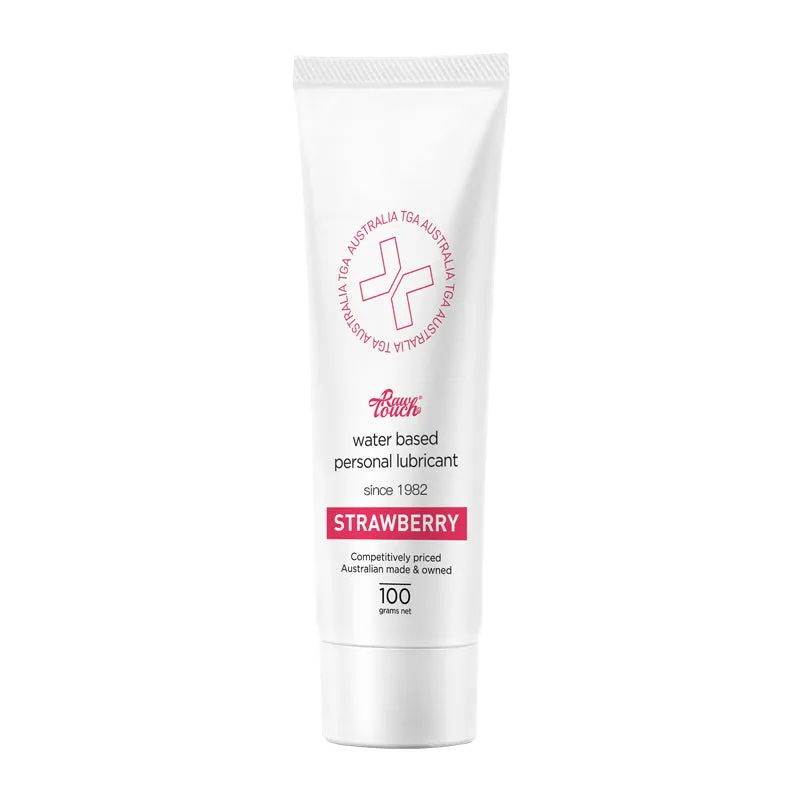 Raw Touch Strawberry Water-Based Lubricant 100g