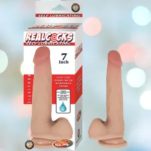 RealCocks Self-Lubricating 7 Realistic Dildo with Suction Cup