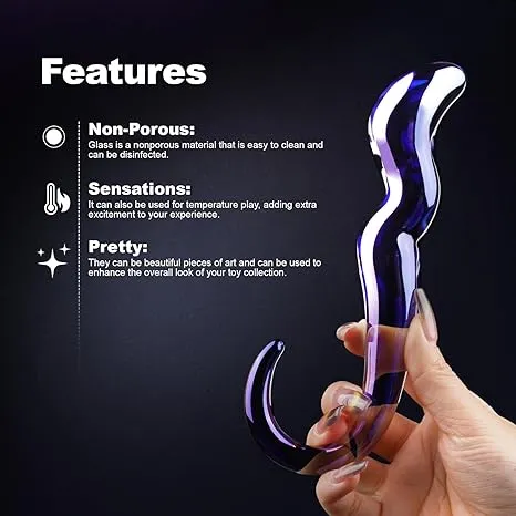 Realistic Glass Dildo Butt Plug - Fantasy Animal Dildos Crystal Vagina Anal Sex Toy