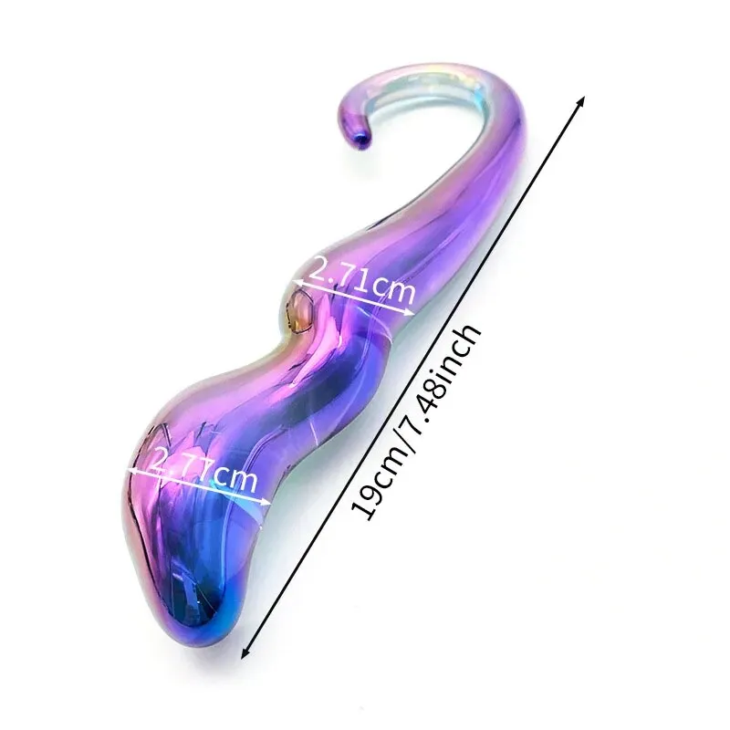 Realistic Glass Dildo Butt Plug - Fantasy Animal Dildos Crystal Vagina Anal Sex Toy
