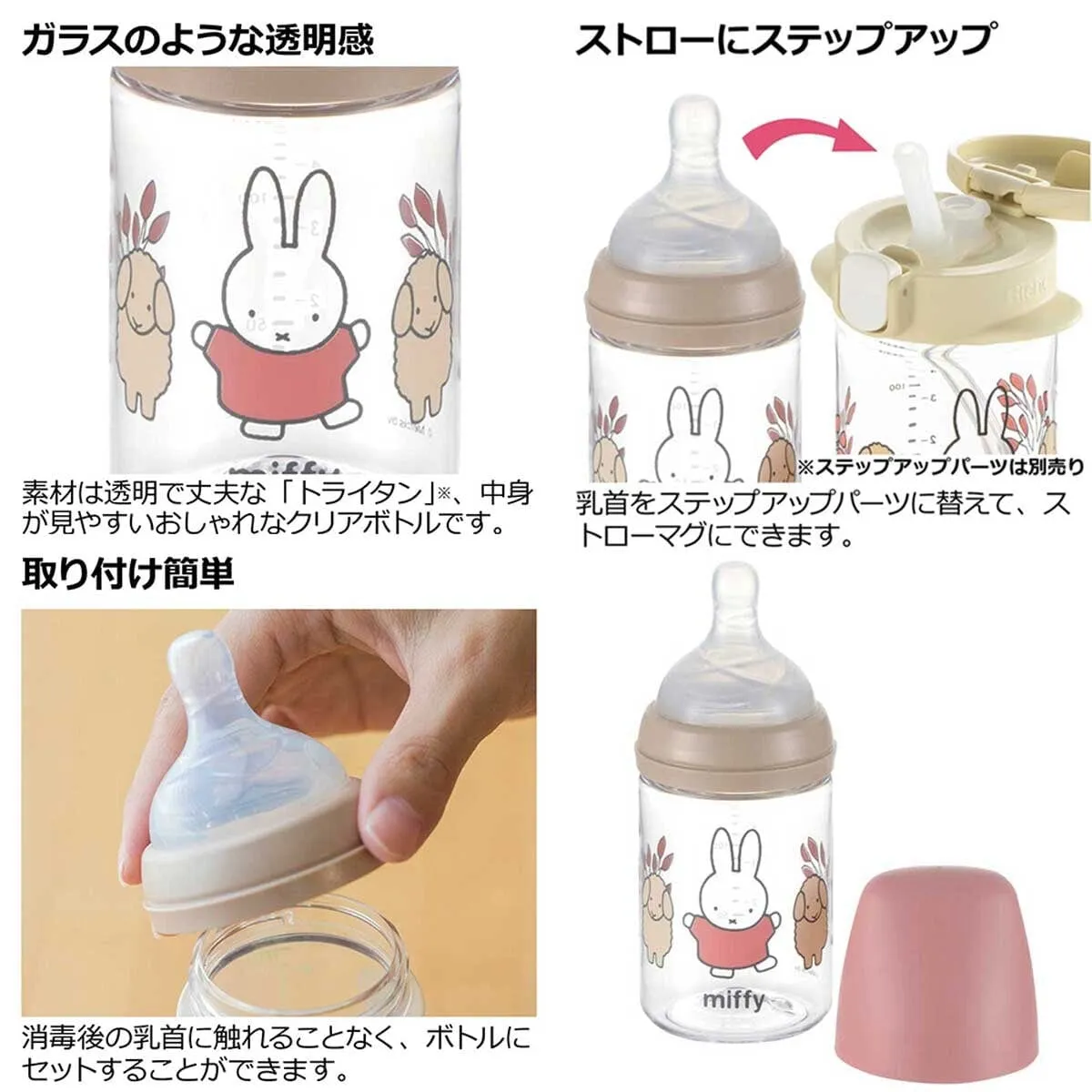 Richell - Outing Clear Baby Milk Bottle