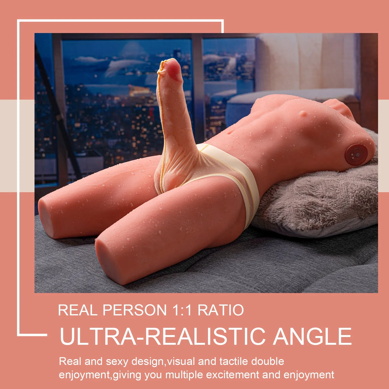Rob: 17.63lb Thrusting Vibrating Male Sex Doll Full Torso