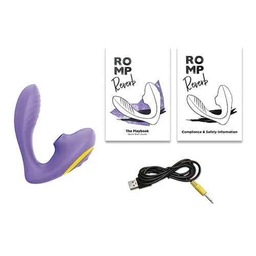 Romp - Reverb Clitoral Air Stimulator with G Spot Dildo (Lilac)