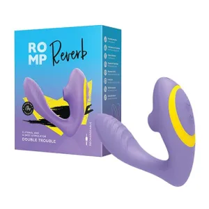 Romp - Reverb Clitoral Air Stimulator with G Spot Dildo (Lilac)