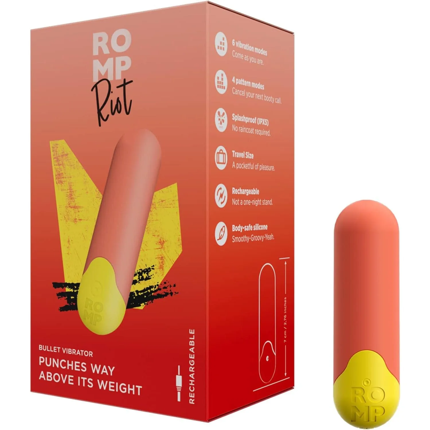 Romp - Riot Bullet Vibrator (Orange)