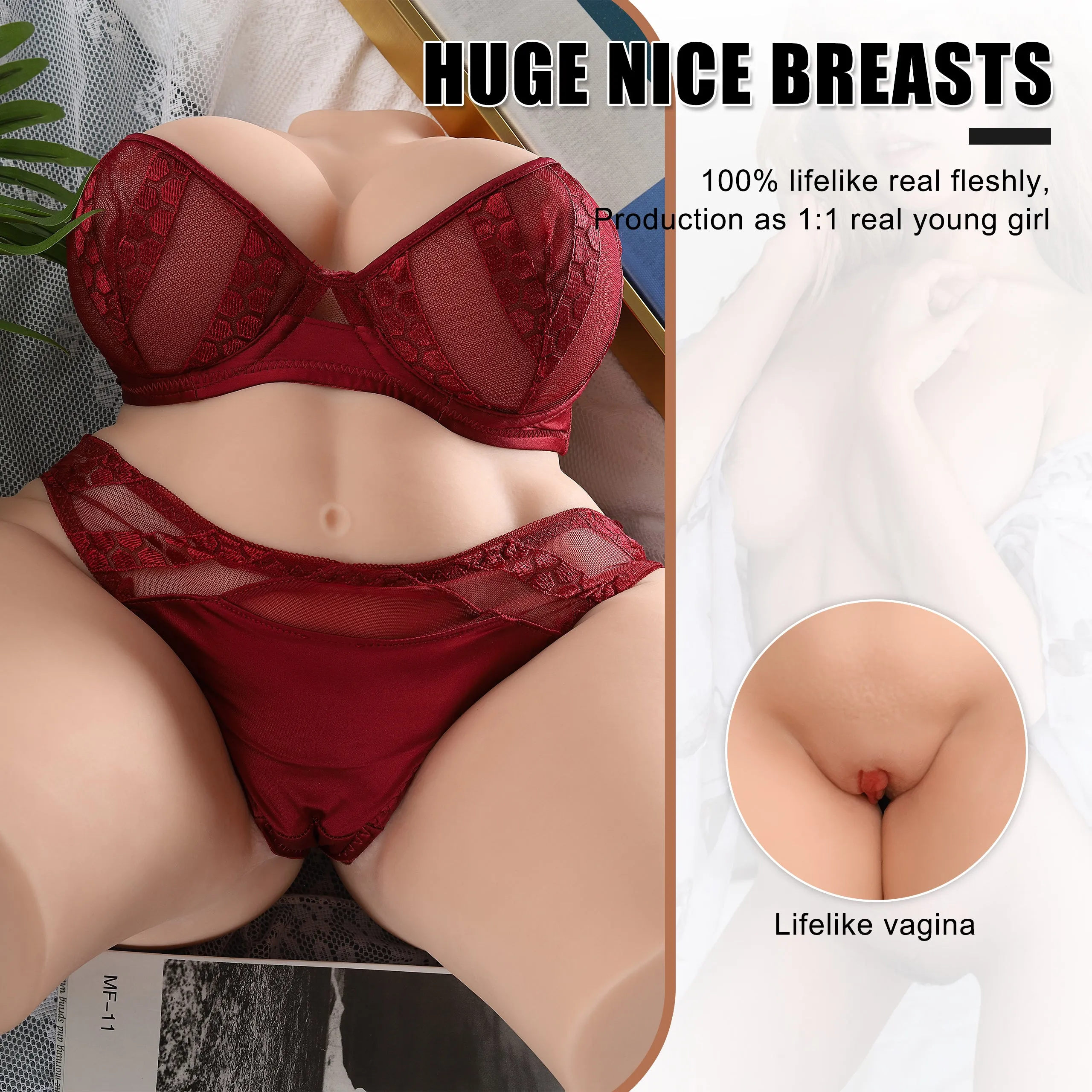 Rose: 25.35lb Sexy Mature Torso Sex Doll