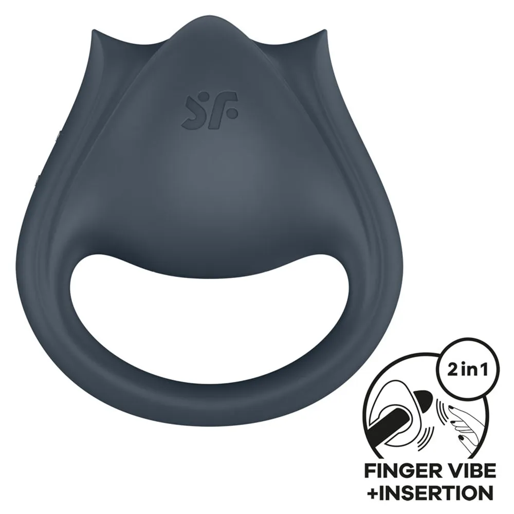 Satisfyer Perfect Pair 2-in-1 Finger Vibrator   Penis Cock Ring Couples Sex Toy