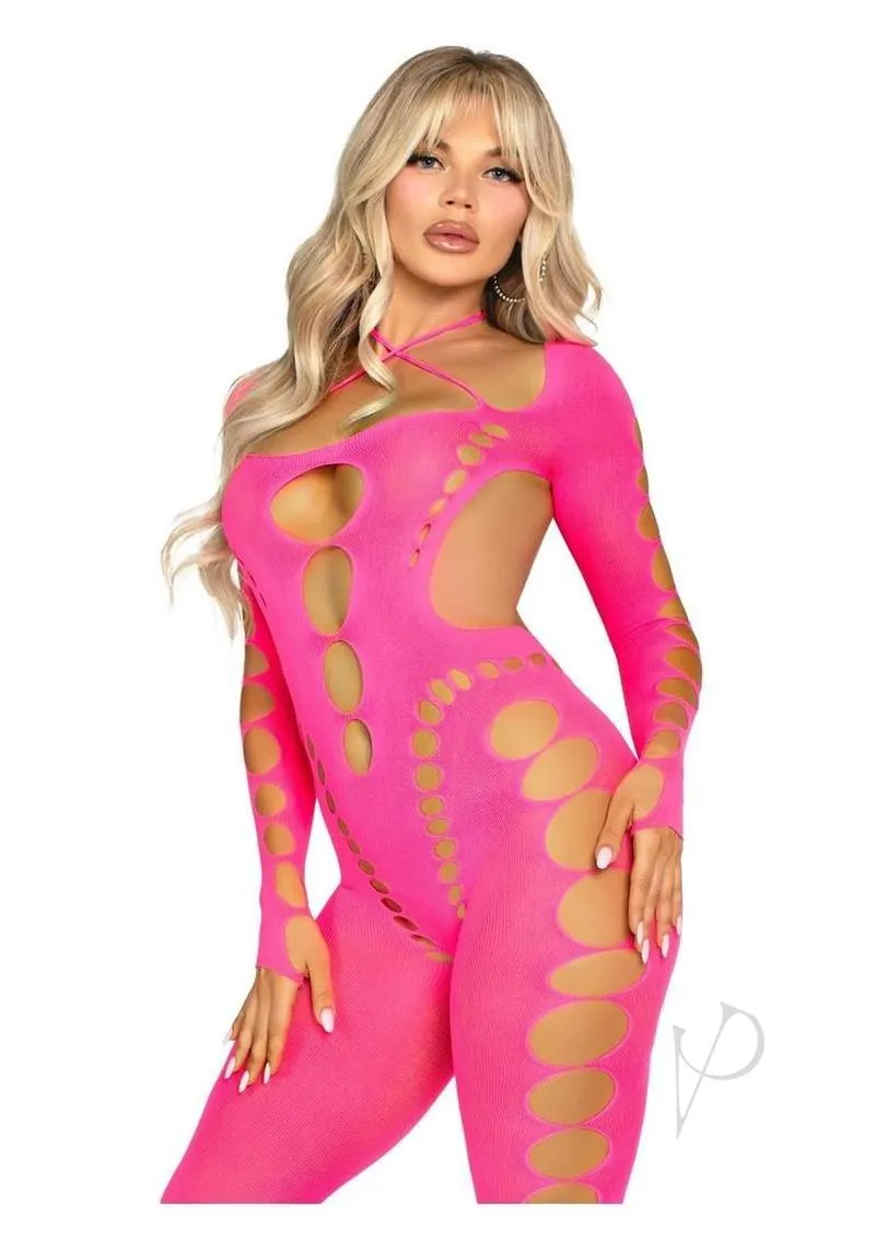 Seamless Opaque Footles Bodystock Pnk Os