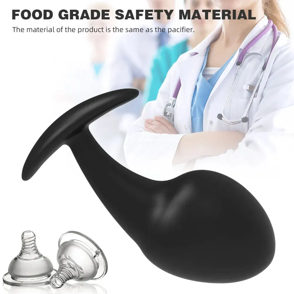 Silicone Butt Plug - Tadpole Soft Anal Plug Dilator Male Female Sex Toys