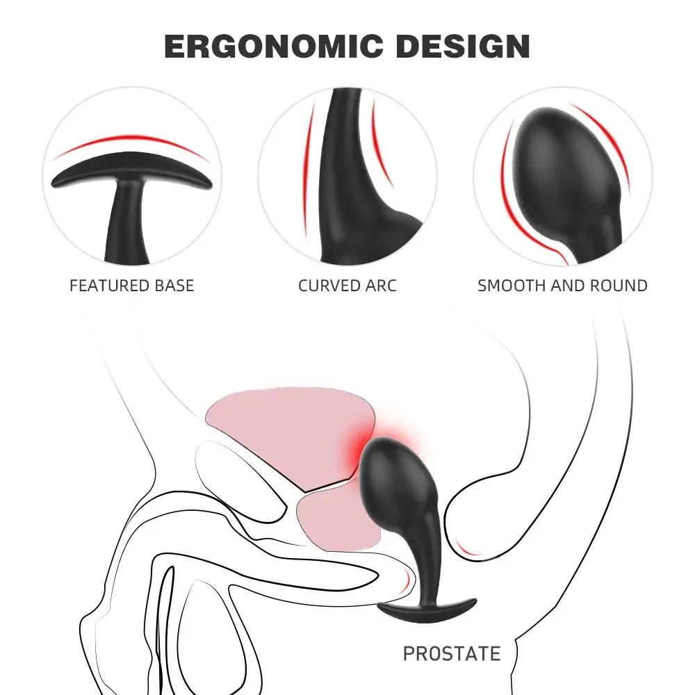 Silicone Butt Plug - Tadpole Soft Anal Plug Dilator Male Female Sex Toys