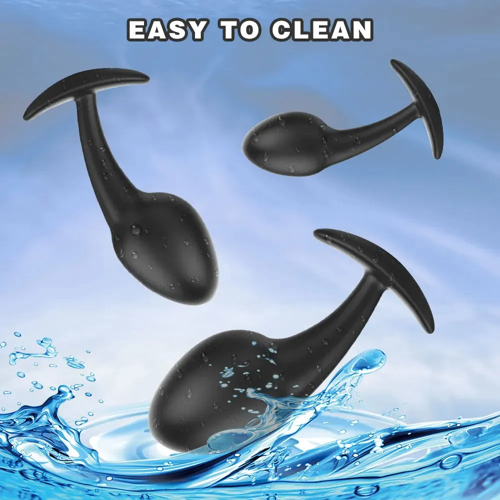 Silicone Butt Plug - Tadpole Soft Anal Plug Dilator Male Female Sex Toys