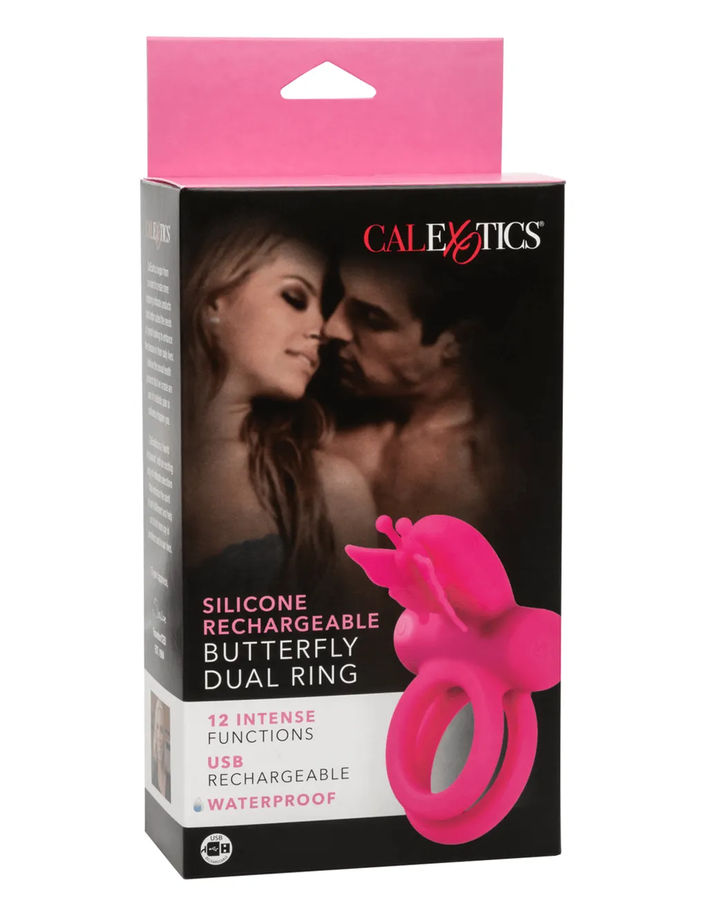 Silicone Rechargeable Butterfly Dual Ring