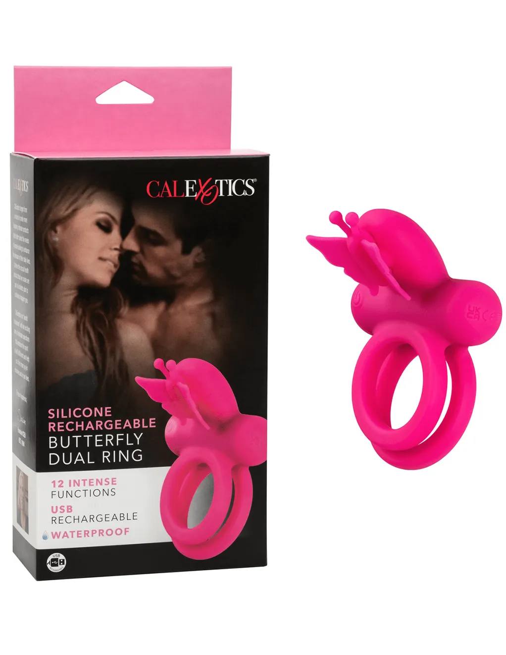 Silicone Rechargeable Butterfly Dual Ring