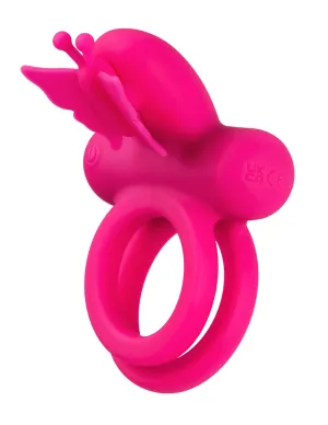 Silicone Rechargeable Butterfly Dual Ring