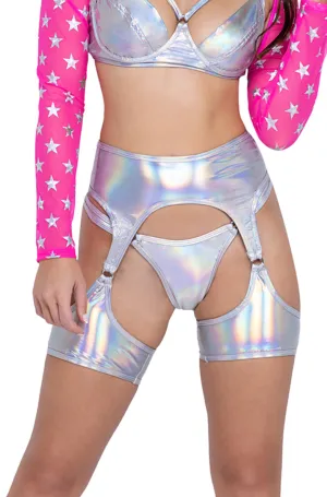 Silver Holographic Chaps