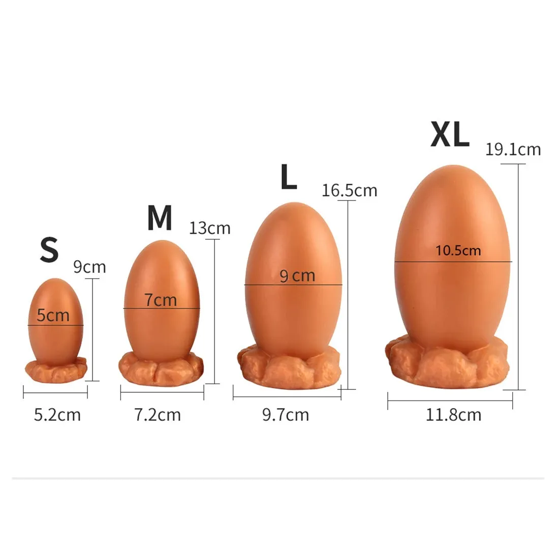 Soft Silicone Anal Dildo - Realistic Dragon Egg Butt Plug Dilator Adult Toys