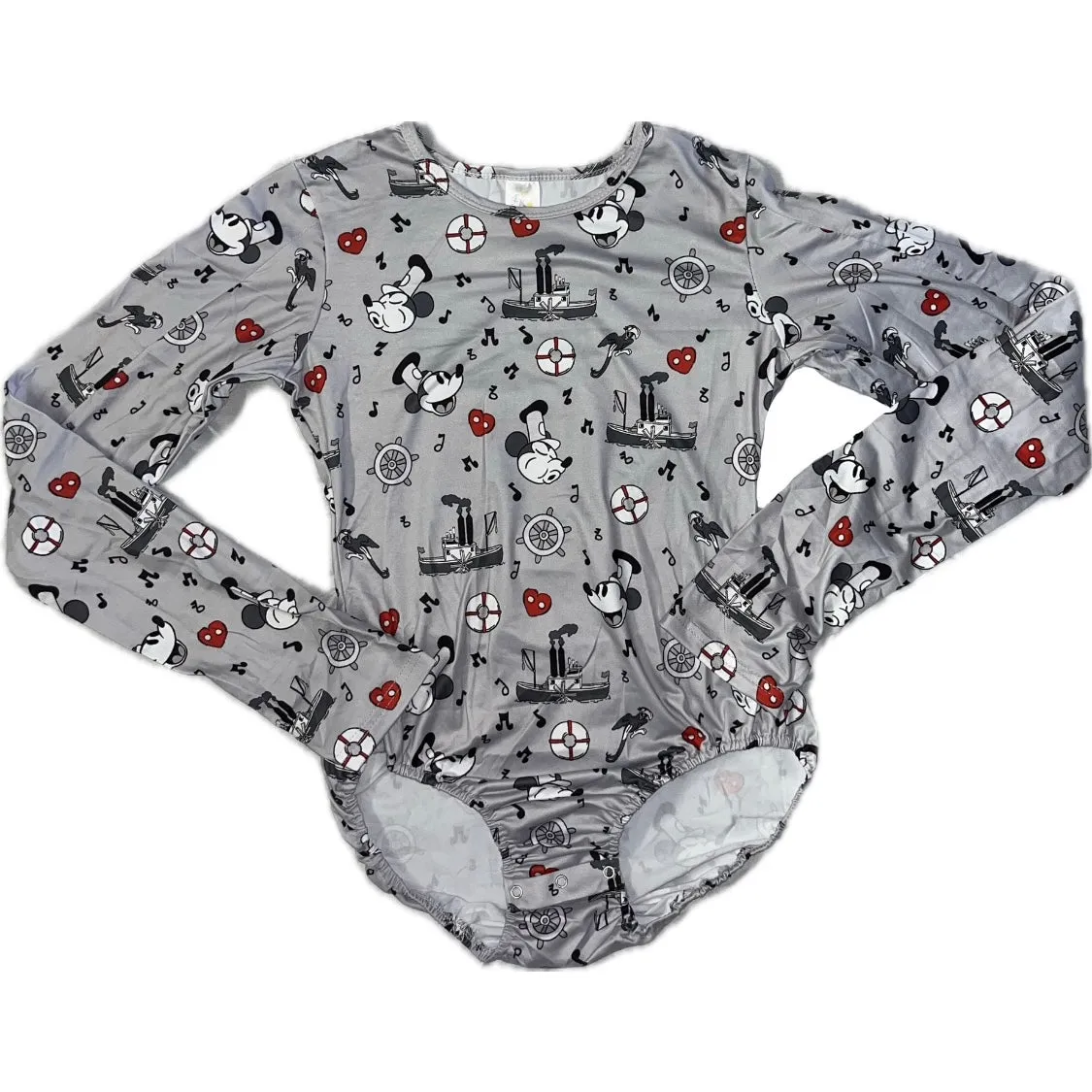 Steamboat Willie Mouse Grey Bodysuit