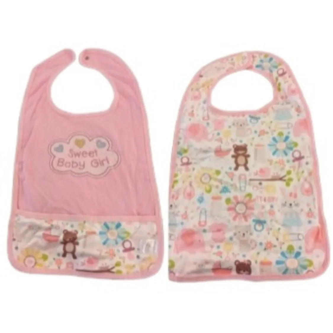Sweet Baby Girl Double Sided Adult Bib