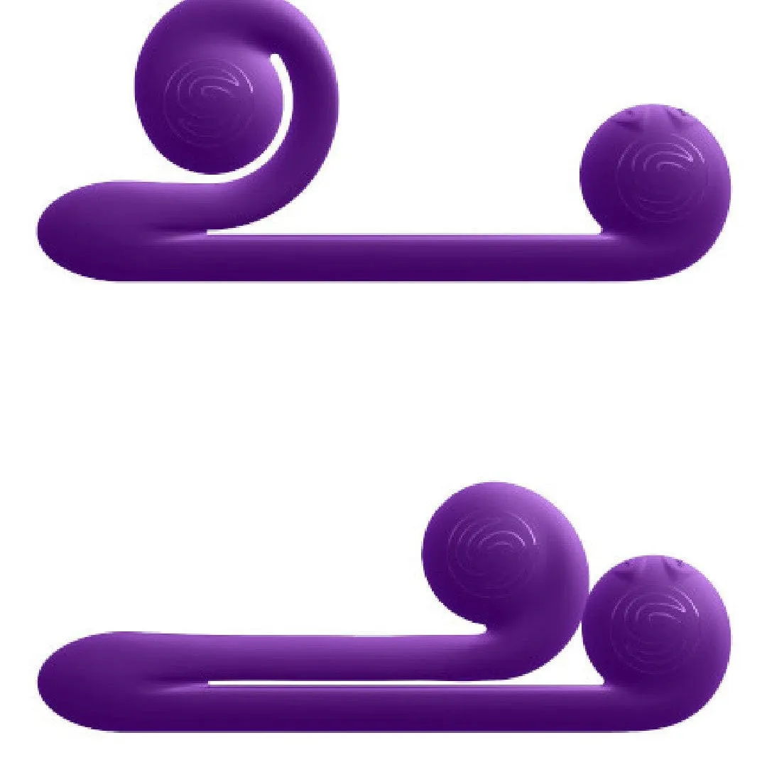 The Snail Silicone Waterproof Dual Stimulating Vibrator - Purple