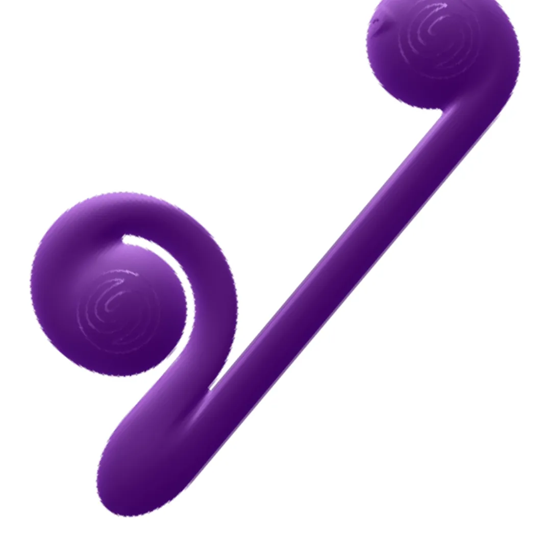 The Snail Silicone Waterproof Dual Stimulating Vibrator - Purple