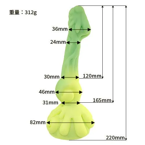 Tomax - Wind Dragon Aero Green Regular Dildo 8.6 (Green)