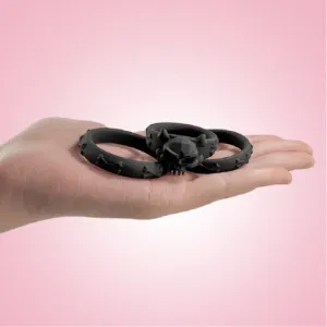 TOYBOY STAY HARD BLACK PIRATE Trio silicone rings